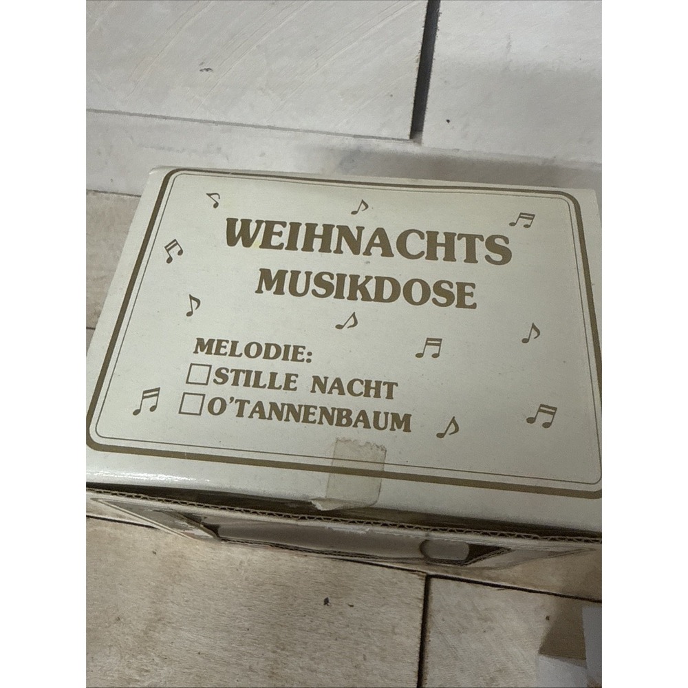 Vintage Weihnachts Musikdose Angel Music Box With Original Box Fast Shipping - Picture 10 of 11